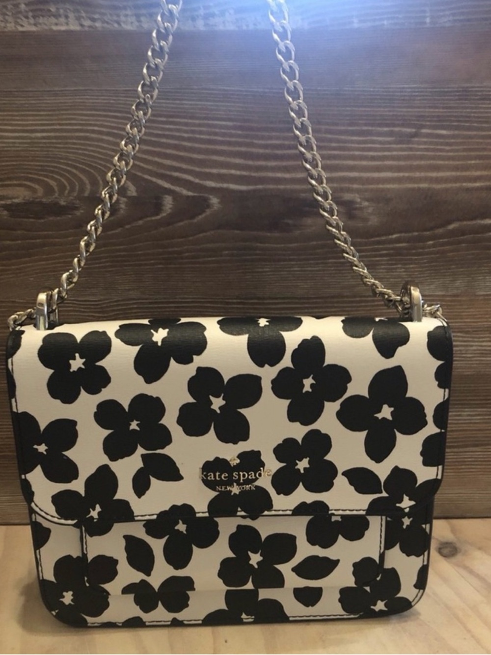 Kate Spade New York Black & White Floral Crossbody Bag - Picture 12 of 12